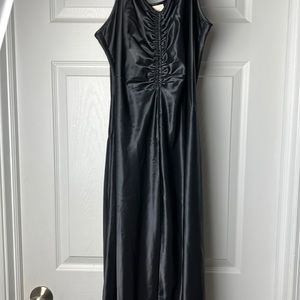 Black Satin Dress - Large